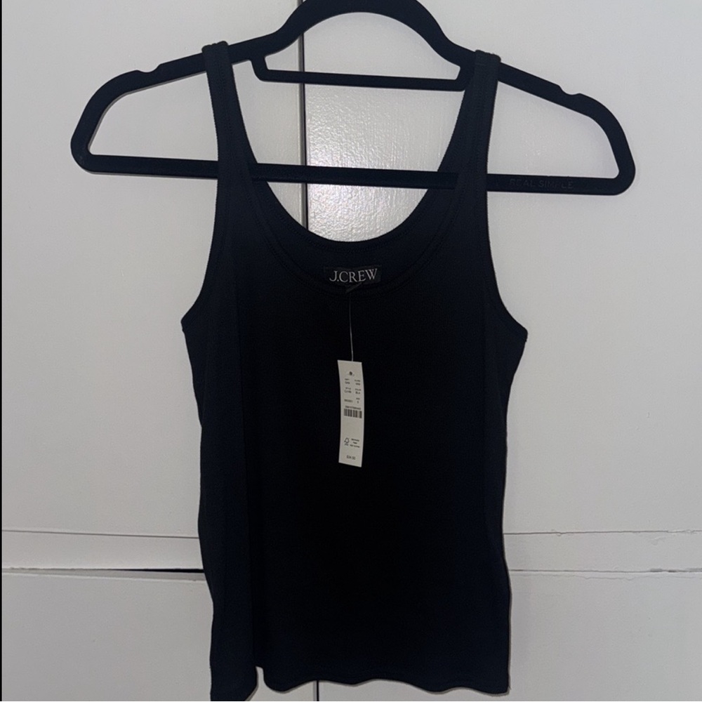 NWT black j crew tank top